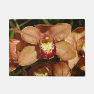 Felpudo Orquídeas con gotas de lluvia floral