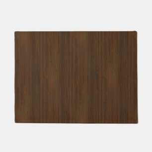 Felpudo Oscuro Walnut Brown Bamboo Madera Grain Look