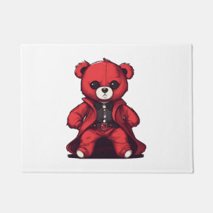 Felpudo Osito de peluche rojo lindo