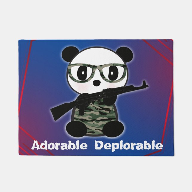 Felpudo Oso Panda deplorable y adorable (Anverso)