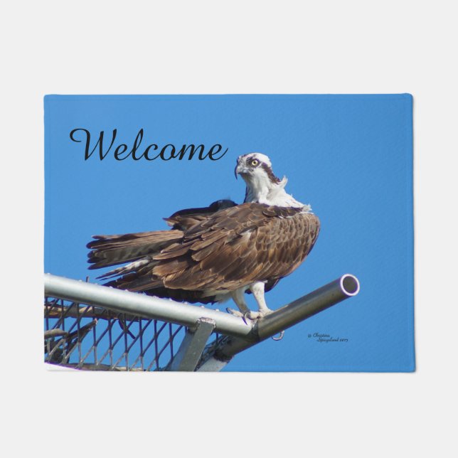Felpudo Osprey Hawk Welcome Doormat (Anverso)