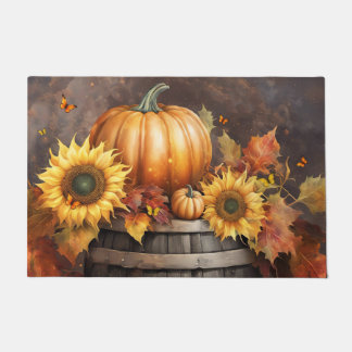 Felpudo Otoño Calabaza del Otoño País de los girasoles