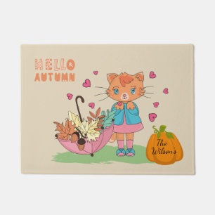 Felpudo Otoño otoño Kitty Doormat
