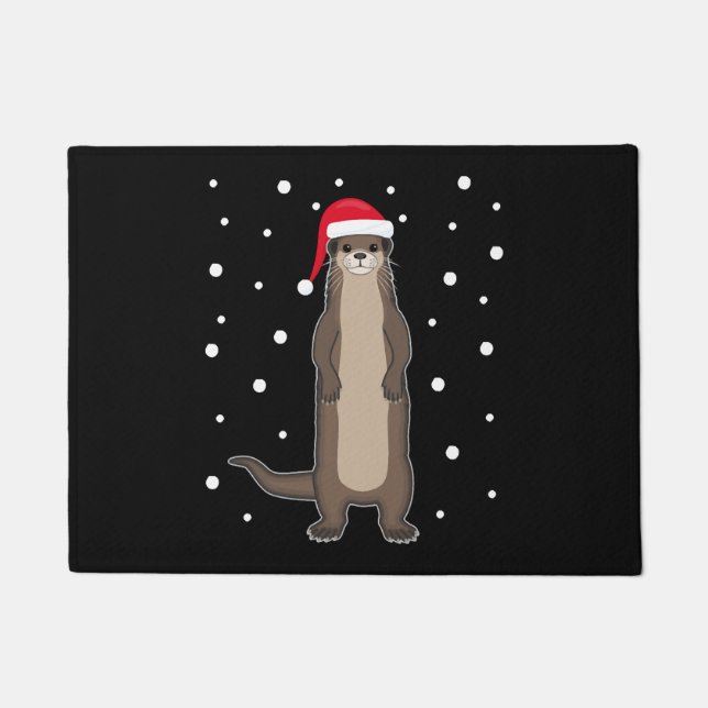 Felpudo Otter Sea Otter Navidades Animales Gift Idea (Anverso)