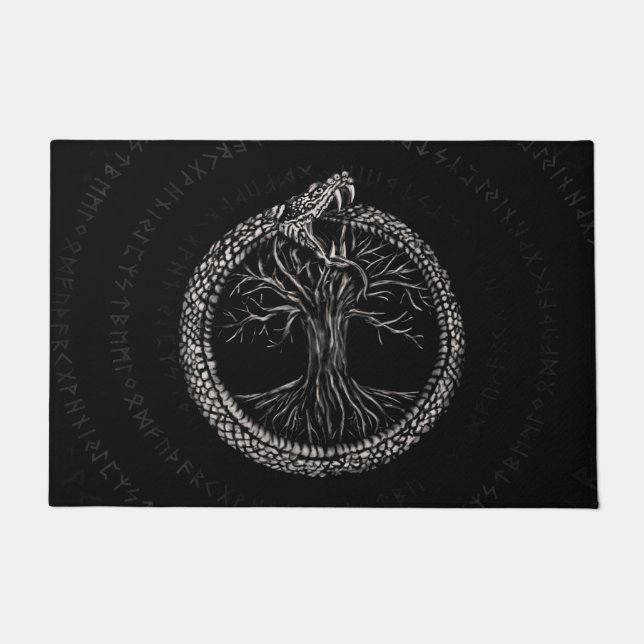Felpudo Ouroboros con el árbol de la vida (Anverso)