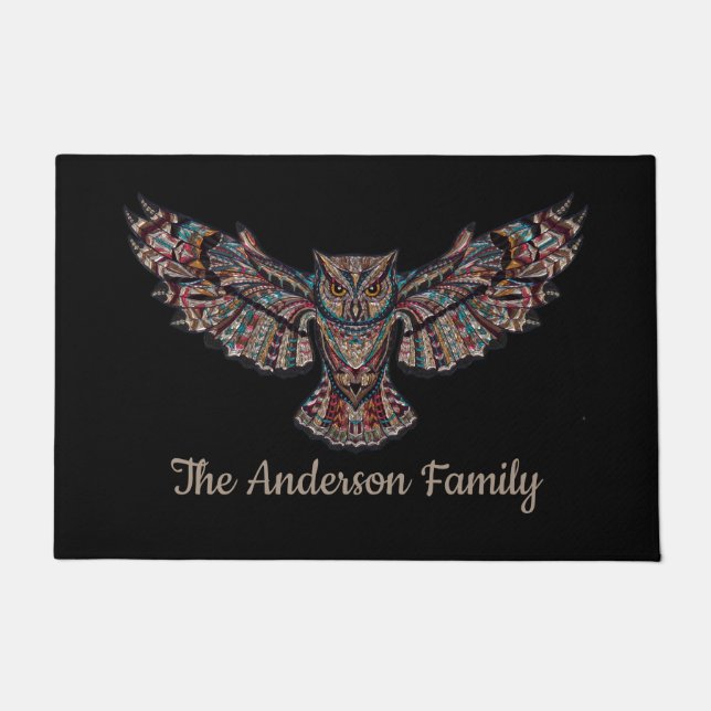 Felpudo Owl Jeweld Metalic (Anverso)