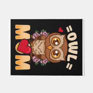 Felpudo Owl Mom Regalo Para La Madre Lechuza Propietaria