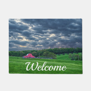 Felpudo Ozarks Cloudy Farm Sunset Welcome Doormat