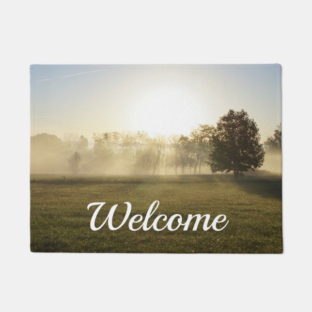 Felpudo Ozarks Morning Fog Welcome Doormat (Anverso)
