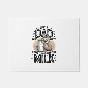 Felpudo padre e hijo con diseño gráfico de lana de leche-0