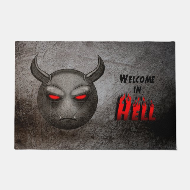 Felpudo Paillasson Devilmoji Vintage (Anverso)
