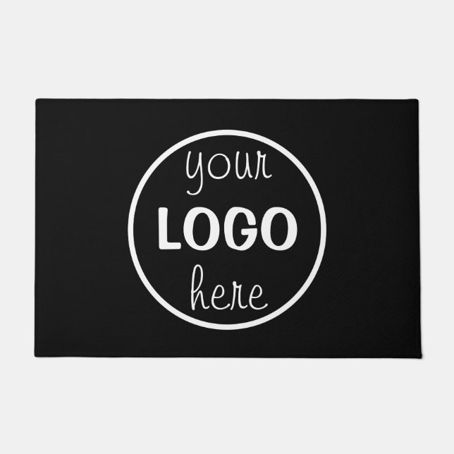 Felpudo Paillasson Logo Entreprise Noir Moderne Profession (Anverso)