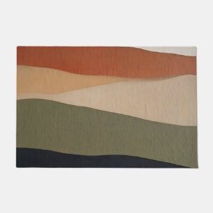 Felpudo Paisaje abstracto de capas terrosas