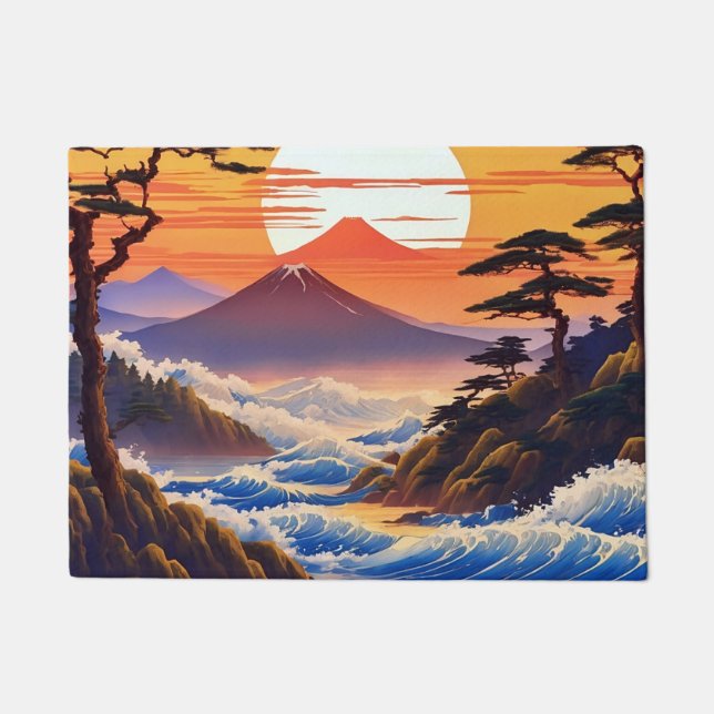Felpudo Paisaje japonés del sol (Anverso)