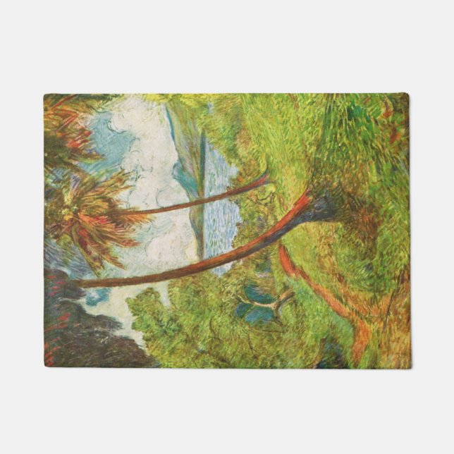 Felpudo Paisaje tropical en Martinica (Charles Laval) (Anverso)