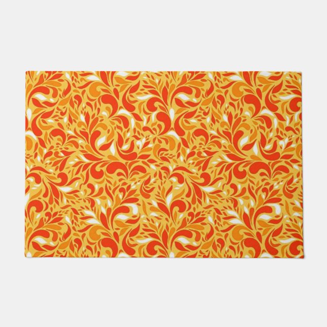 Felpudo Paisley floral de otoño (Anverso)