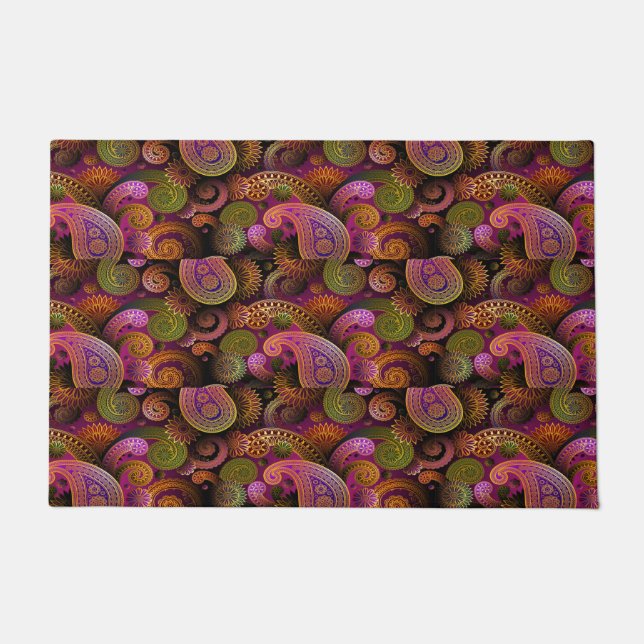 Felpudo Paisley Purple (Anverso)