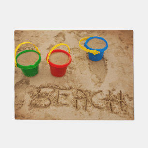 Felpudo Palabras de la arena de la playa