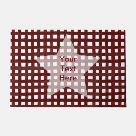 Felpudo Palabras de marrón y Personalizable de estrella bl