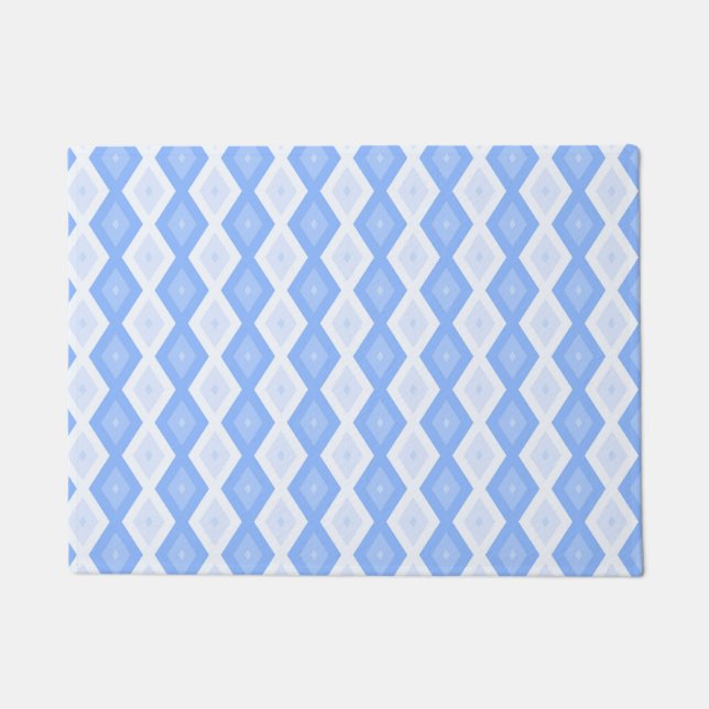 Felpudo Pale blue diamond pattern (Anverso)