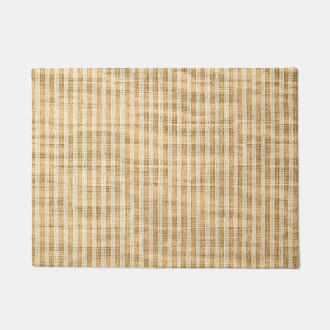 Felpudo Pale Yellow Stripes Threaded Fabric Pattern (Anverso)