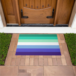 Felpudo Paleta de la bandera de hombres gays trans-inclusi