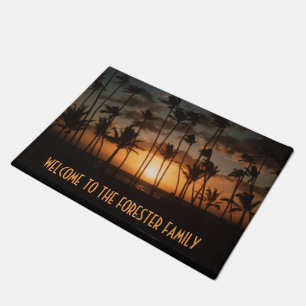 Felpudo Palm Trees Doormat con (o sin) su nombre