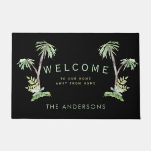 Felpudo Palm Trees Tropical Personalizado Beach House