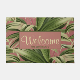 Felpudo Palm Tropical Rosa