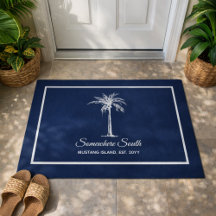 Palmera azul blanca elegante personalizada