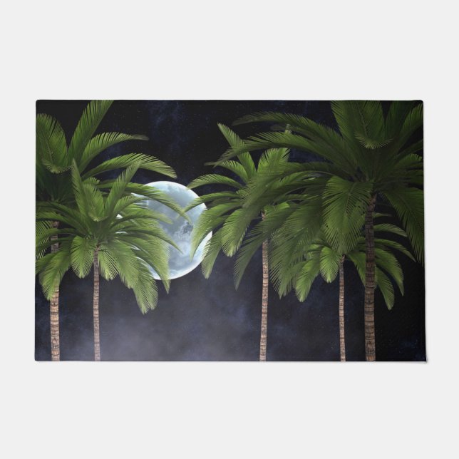 Felpudo Palmeras contra la luna (Anverso)