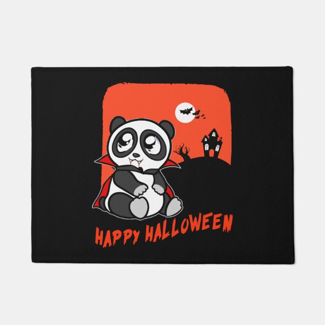 Felpudo panda de halloween (Anverso)