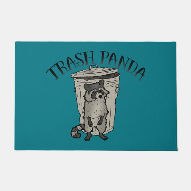 Felpudo Panda de la basura del mapache (Anverso)