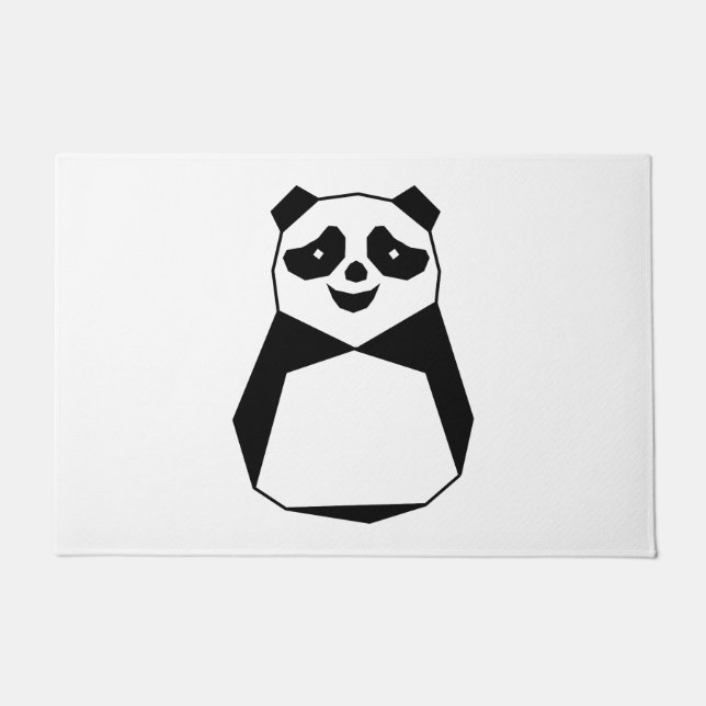 Felpudo Panda geométrica (Anverso)