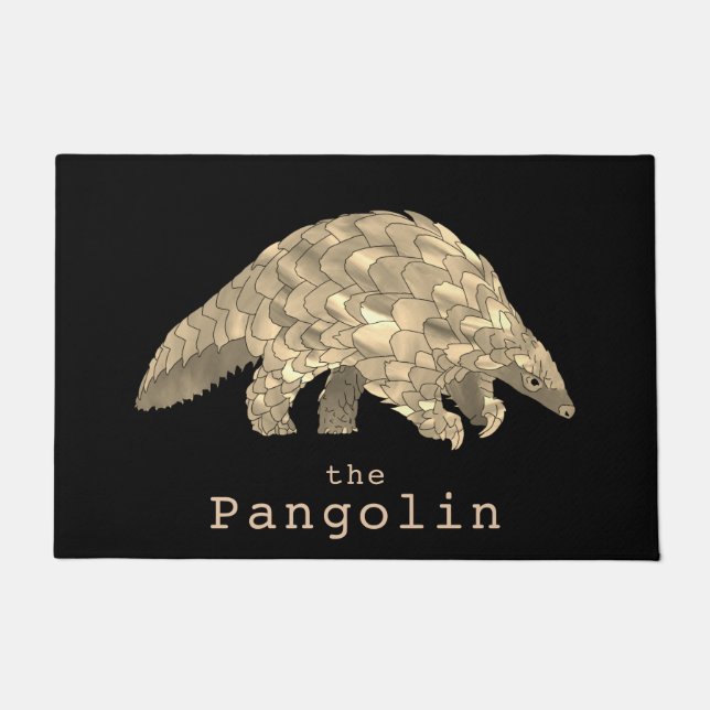 Felpudo Pangolin pone en peligro especie el activismo por  (Anverso)