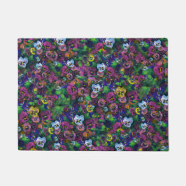Felpudo Pansies [pink] outdoor rug