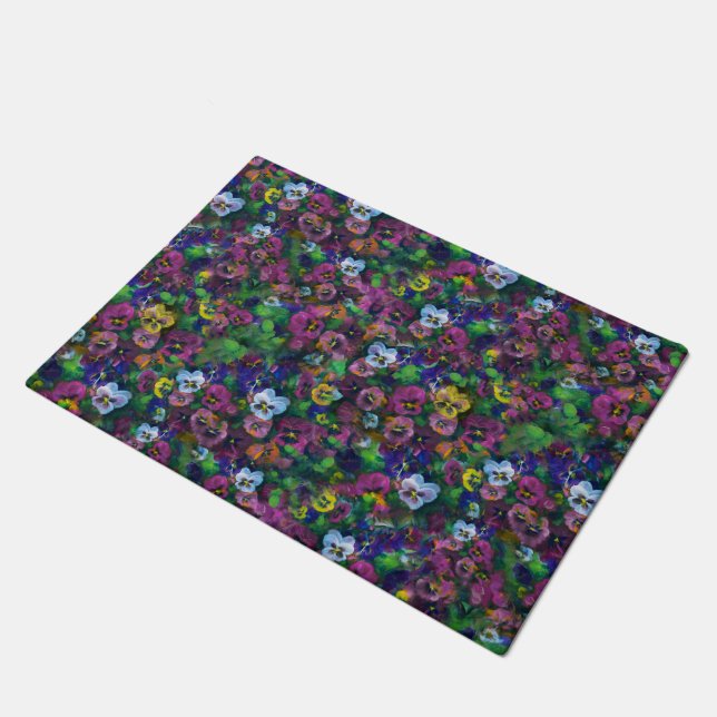 Felpudo Pansies [pink] outdoor rug (Angular)