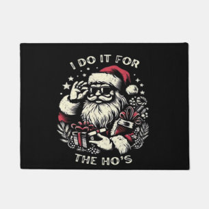 Felpudo Papá Noel divertido de Navidad Lo hago por las med