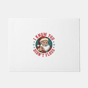 Felpudo Papá Noel Divertido No Usó Hilo Dental Dentista de