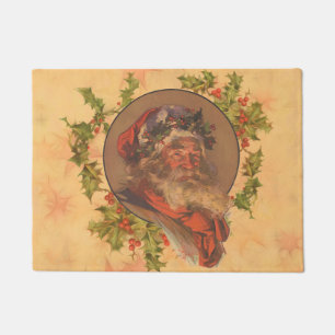 Felpudo Papá Noel Leyendecker Antiguo Victoriano