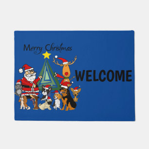 Felpudo Papá Noel y dibujo animado divertidos del navidad
