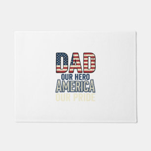 Felpudo Papá Patriota Nuestro Héroe Camiseta Vintage Diseñ