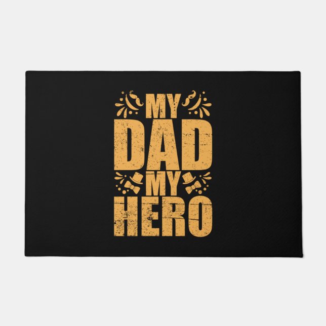 Felpudo Papá Regalos | Mi papá mi héroe (Anverso)