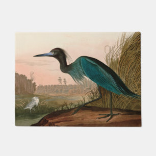 Felpudo Papel Audubon azul o garza perón en Estados Unido