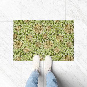 Felpudo Papel pintado floral de madreselva verde de Willia