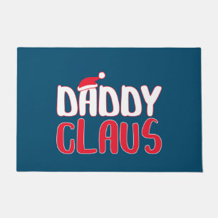 Felpudo Papi Claus coincide con el traje de los Navidades 
