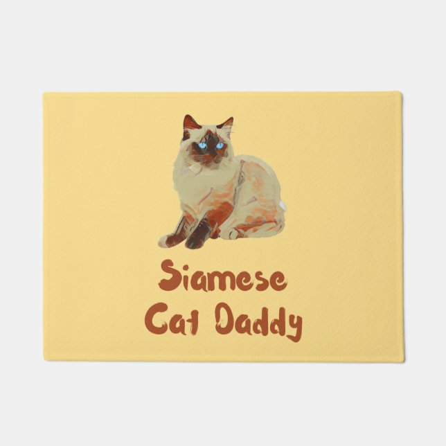 Felpudo Papi de gato siamés (Anverso)
