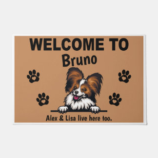 Felpudo Papillon dog Personalized Door Mat Doormat
