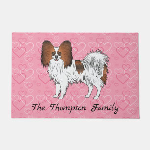 Felpudo Papillon Sable Rojo Perro De Dibujos Animados Lind