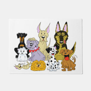 Felpudo Paquete del perro del dibujo animado